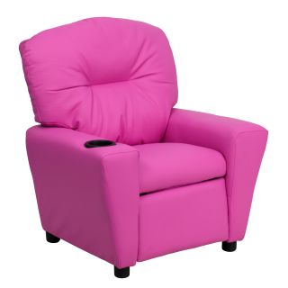 Pink Vinyl Kids Recliner with Cup Holder Today $102.99