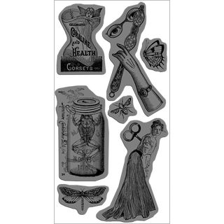 Graphic 45 Olde Curiosity Shoppe 3 Acetate Cling Stamps