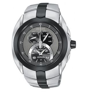 Seiko Mens Arctura Stainless Steel Kinetic Chronograph Watch