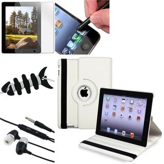 White Case/ LCD Protector/ Headset/ Wrap/ Stylus for Apple iPad 3