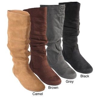 Bamboo by Journee Womens Slouchy Microsuede Boots
