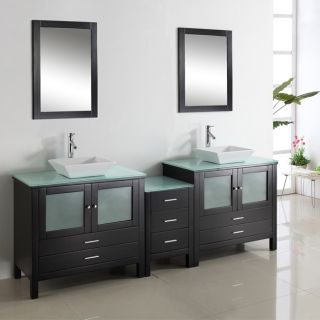 Hilford 90 inch Double sink Bathroom Vanity Set