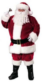 Regency Plush Santa Suit with Hat, Belt, Boot Tops and
