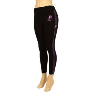 Workout Training Athletic Leggings Stretchy Black with
