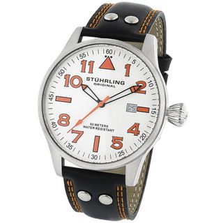 Stuhrling Original Mens Eagle Swiss Quartz Oversized Watch