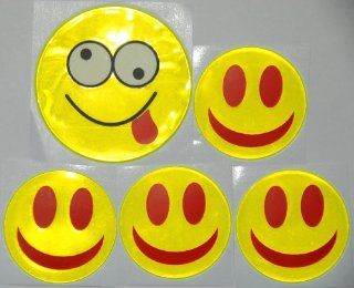 Reflective Smiley Face Safety Stickers