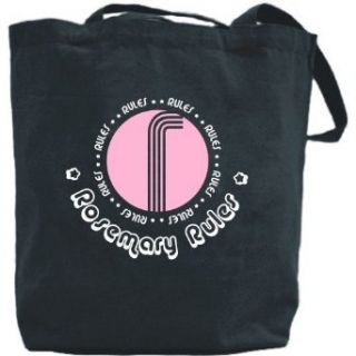 Canvas Tote Bag Black  Rosemary Rules  Name Clothing