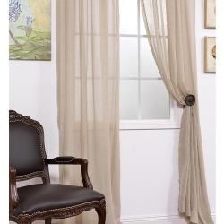 Faux Linen Tumbleweed 108 inch Sheer Curtain Panel