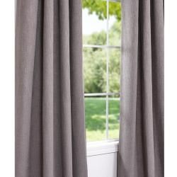 Dark Grey Cotton Linen 108 inch Grommet Curtain Panel