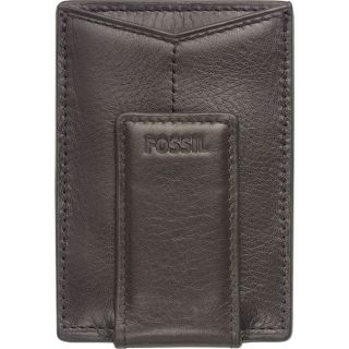 Fossil Mens Brown Leather Magnetic Money Clip