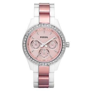 Fossil Womens Stella Multifunction Pink Glitz Watch