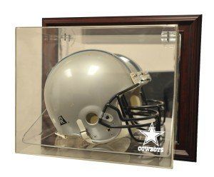 Dallas Cowboys Helmet Case Up Display, Mahogany: Sports