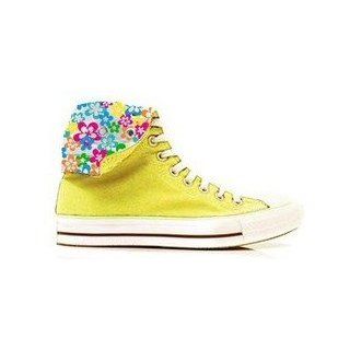 Chatties Girls Foldover Hi Tops Shoes/Sneakers (Yellow