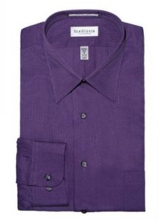 Pinstripe Dress Shirt, Sateen Stripes on Purple Clothing