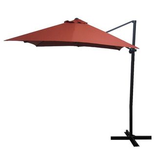 Elegant Brick Red Square Steel Offset Umbrella