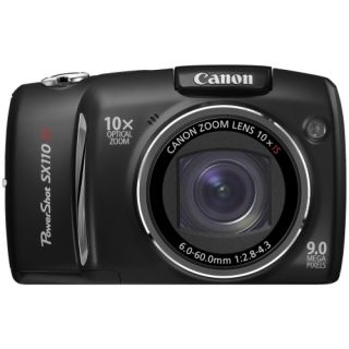 Canon PowerShot SX110 IS Point & Shoot Black Digital Camera