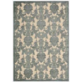Graphic Illusions Damask Teal Rug (23 x 39)