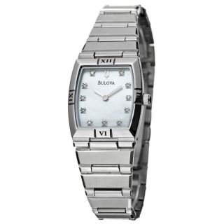 Bulova Womens Bracelet Stainless Steel Quartz Diamond Watch