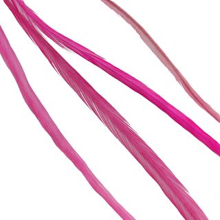 Donna Bella Solid Pink Feather Hair Extensions