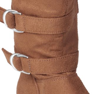 Journee Kids Girls Roxo2 Buckle and Strap Accent Mid calf Boots