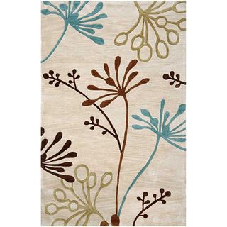 Hand Tufted White Area Rug (5x76)