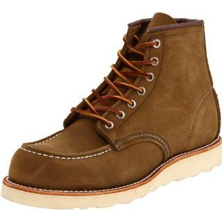 Red Wing Heritage Mens Classic Work 6 Inch Moc Toe Boot   Suede