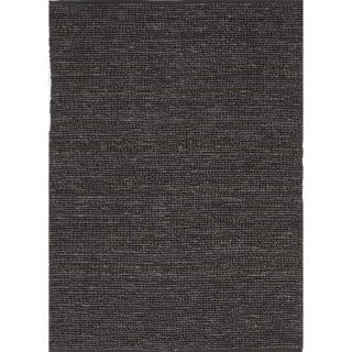 Natural Solid Hemp/ Jute Gray/ Black Woven Rug (5 x 8) Today $131