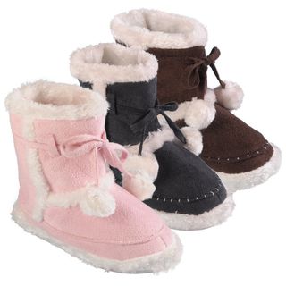 Journee Collection Kids Mimimax Faux Fur Lined Toggle Slipper Boots