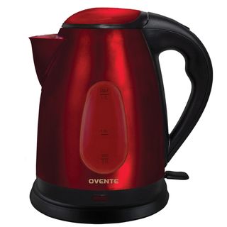 Ovente 1.7L Red Stainless Steel Electric Kettle