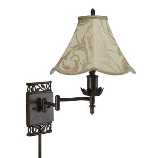 Bronze Finish Plug in Swing Arm Lamp