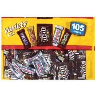 Master Foods Fun Size Halloween Candy Variety Pack 105 Piece Value Bag