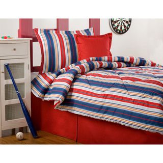 Preppy Stripe Twin size Comforter Set