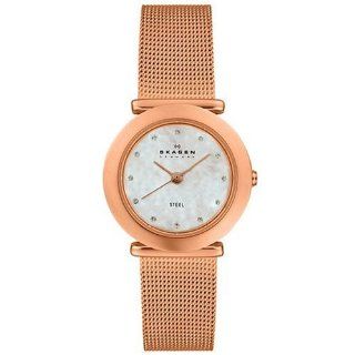 Skagen Womens 107SRRD Rose Gold Mesh Watch Watches