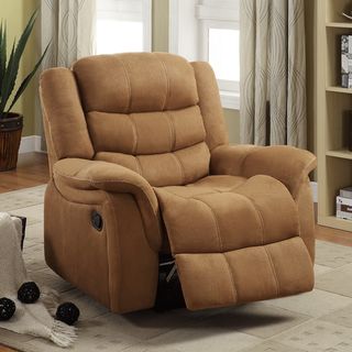 Jardin Brown Polyester Glider Recliner Chair