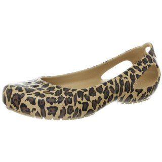 Crocs Womens Kadee Leopard Print Ballet Flat