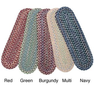 Set of 4 Reversible Smithfield Braided Stair Tread Rugs (9 in. x 29 in