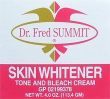 DR. FRED SUMMIT Skin Whitener Tone and Bleach Cream 4oz/113.4g: Beauty