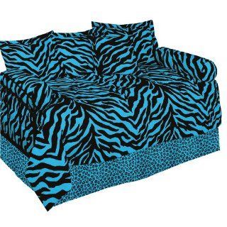 Kimlor Blue Zebra Daybed Cover Set Furniture & Decor
