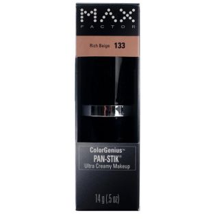 Max Factor Pan Stik #133 Rich Beige Ultra Creamy Makeup (Pack of 4