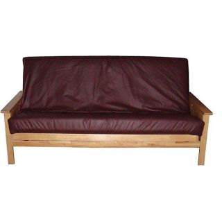 Queen size Wine Faux Leather Futon Cover