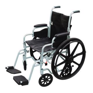Poly Fly Lightweight Transport Chair Wheelchair with Footrests Compare