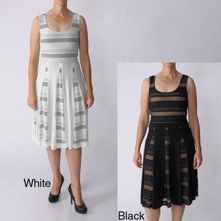 Adi Designs Womens Panel Skirt Sleeveless Dress