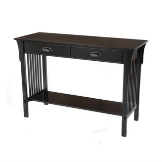 Bianco Collection Mission Black Sofa/ Console Table