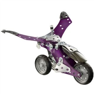 construire moto design couleur violette 153 pieces metal souple jeu