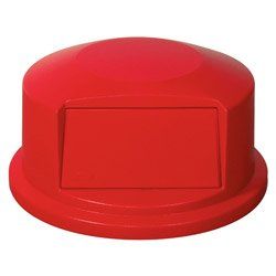 Brute® Red Container Domed Lid, 55 Gallon Capacity