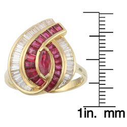 Encore by Le Vian 18k Gold Ruby and 1 1/5ct TDW Diamond Ring (I, SI1