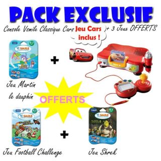 Pack Exclusif V.Smile Classique Cars + 3 Jeux   Achat / Vente CONSOLE