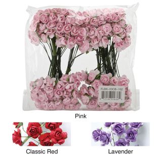 Mini Rose Bulk Paper Flowers (144 Stems)