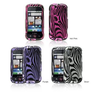 Luxmo Motorola Cliq/ MB200 Zebra Face Design Crystal Case