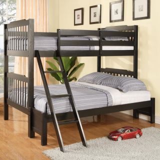 Simone Black Twin and Full Bunk Bed
